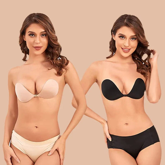 Sujetador adhesivo sin espalda, sin tirantes, reutilizable, adhesivo, invisible, push up, sujetador para mujer-COMPRE 1 Y LLÉVESE 1 GRATIS